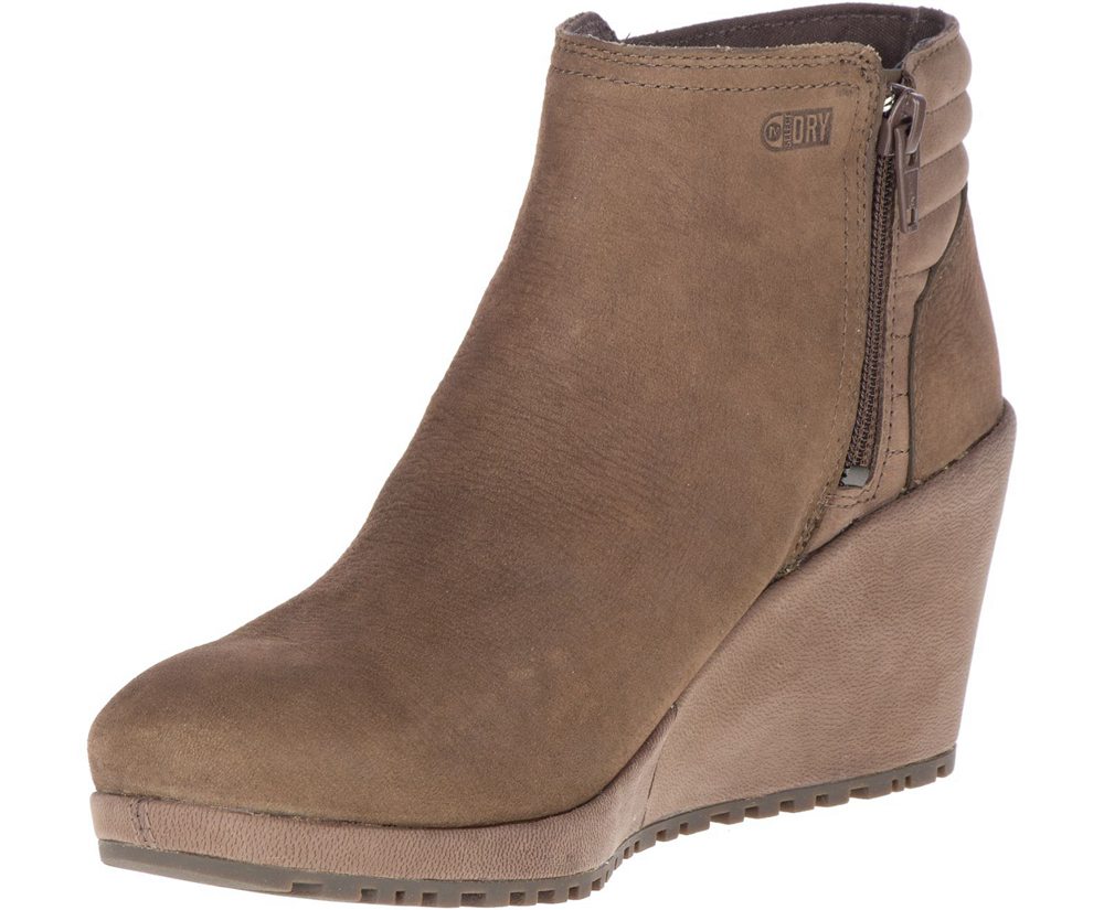 Merrell Støvler Dame - Tremblant Wedge Bluff Waterproof - Brune - MZQ074685